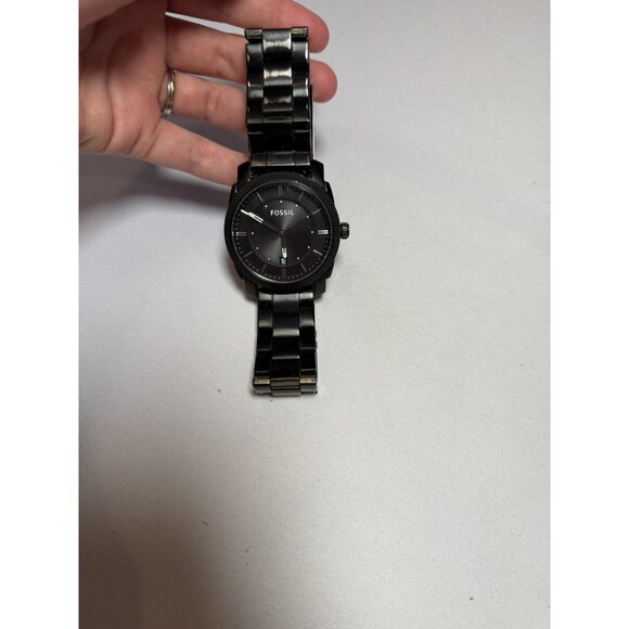 Fossil FS4775IE Black Stainless Steel Watch – Not Working – For Parts/Repair - Picture 8 of 9